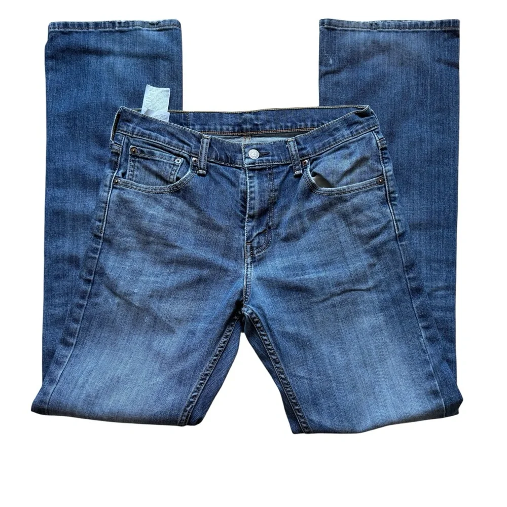 Levi's Distressed Blue Denim Straight Leg Red  Tag Jeans
